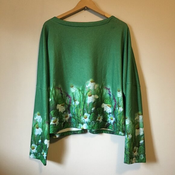 MISSLOOK Meadow Flowers Cotton Blend Button Down Boho Cardigan - Picture 2 of 13